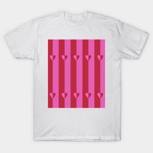 Hearts and Stripes Valentines T-Shirt